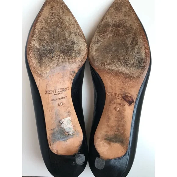 Jimmy Choo Classic Black Pointed Heels - Picture 7 of 7